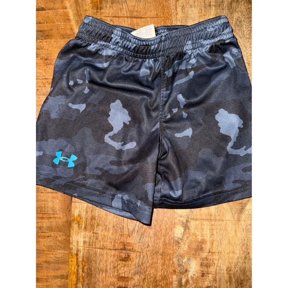 Nike Under Armour Boys Shorts Bundle 4pc Navy Blue Camo Dri-FIT Size 2T